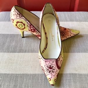 Bettye Muller Vero Cuoio Floral Heels